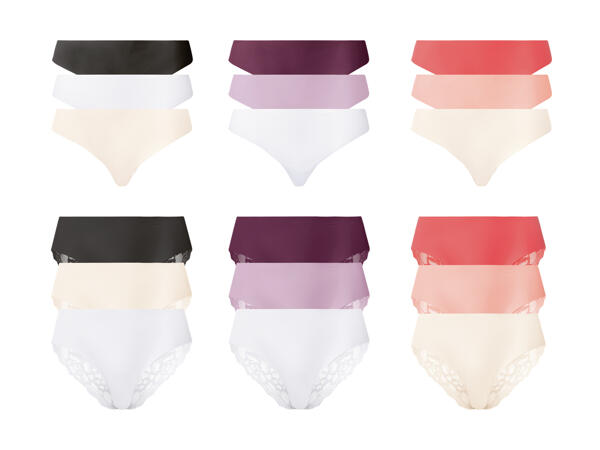 ESMARA LINGERIE(R) G-strengstrusser 3-pak/Lasercut minitrusser 3-pak