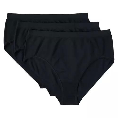 3 Pack Ladies Underwear - Black, S