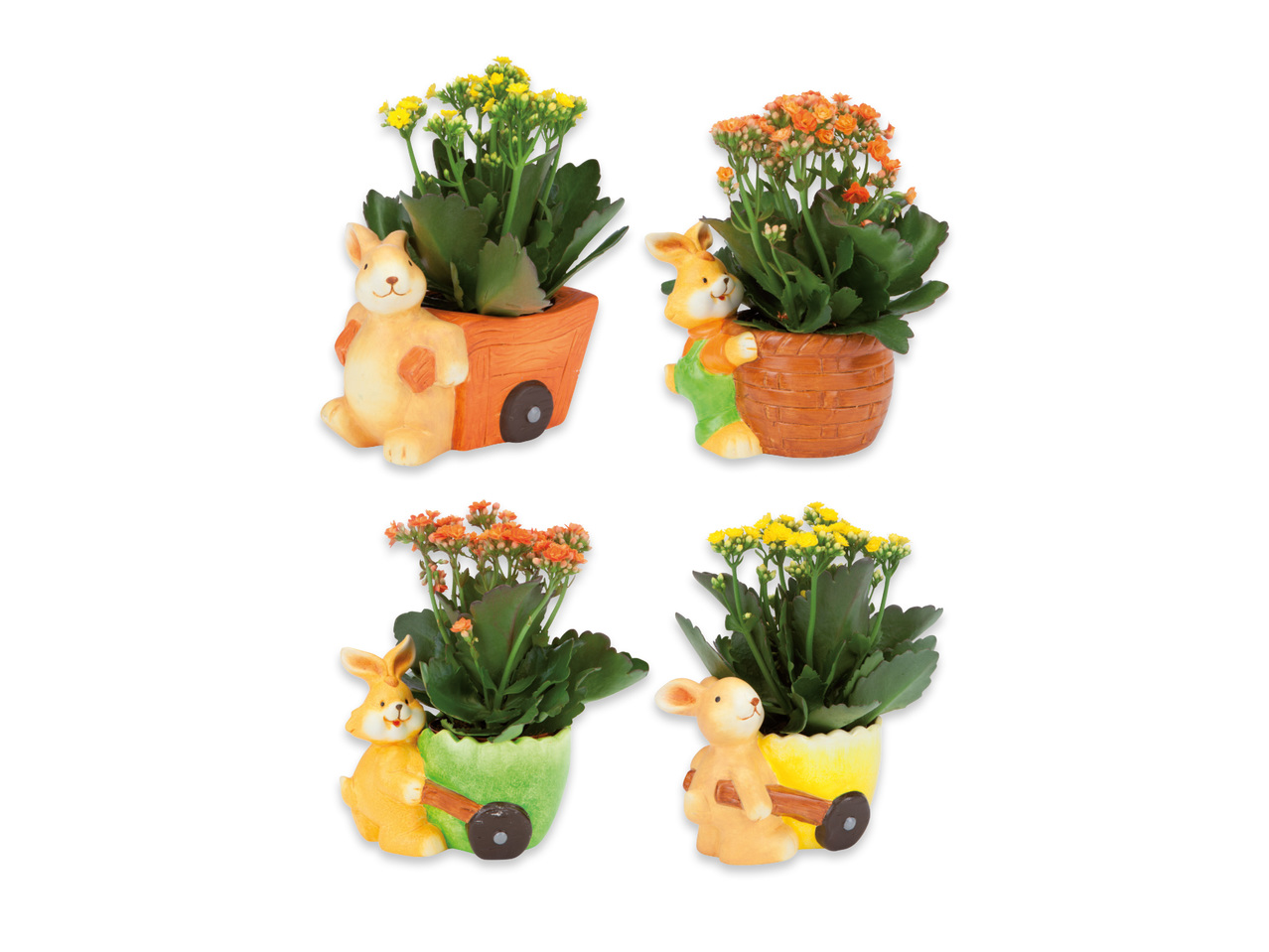 Hare med blomkärra