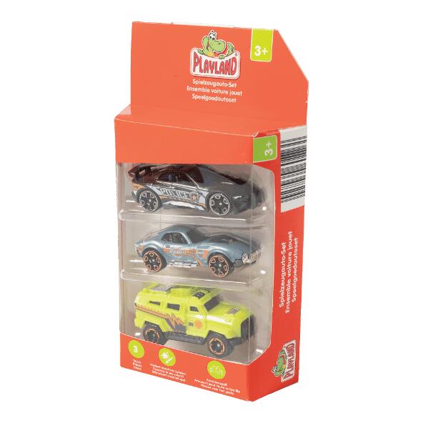 PLAYLAND(R) 				Ensemble de petites voitures, 3 pcs