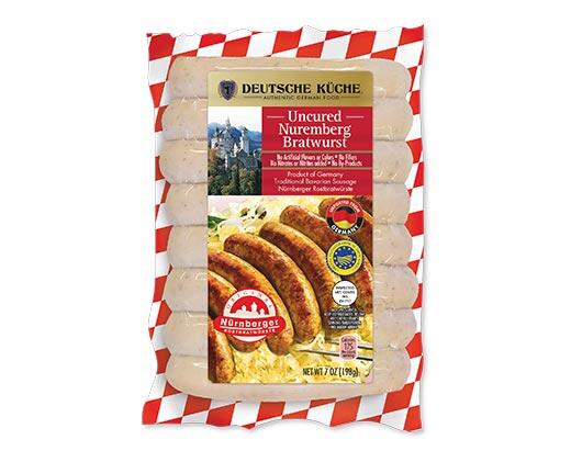 Deutsche Küche 
 Nuremberg or Nuremberg Reduced Fat Bratwurst