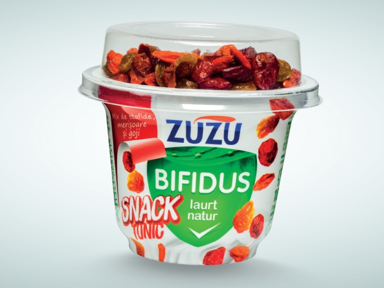 Iaurt cu bifidus, merișoare, stafide și goji