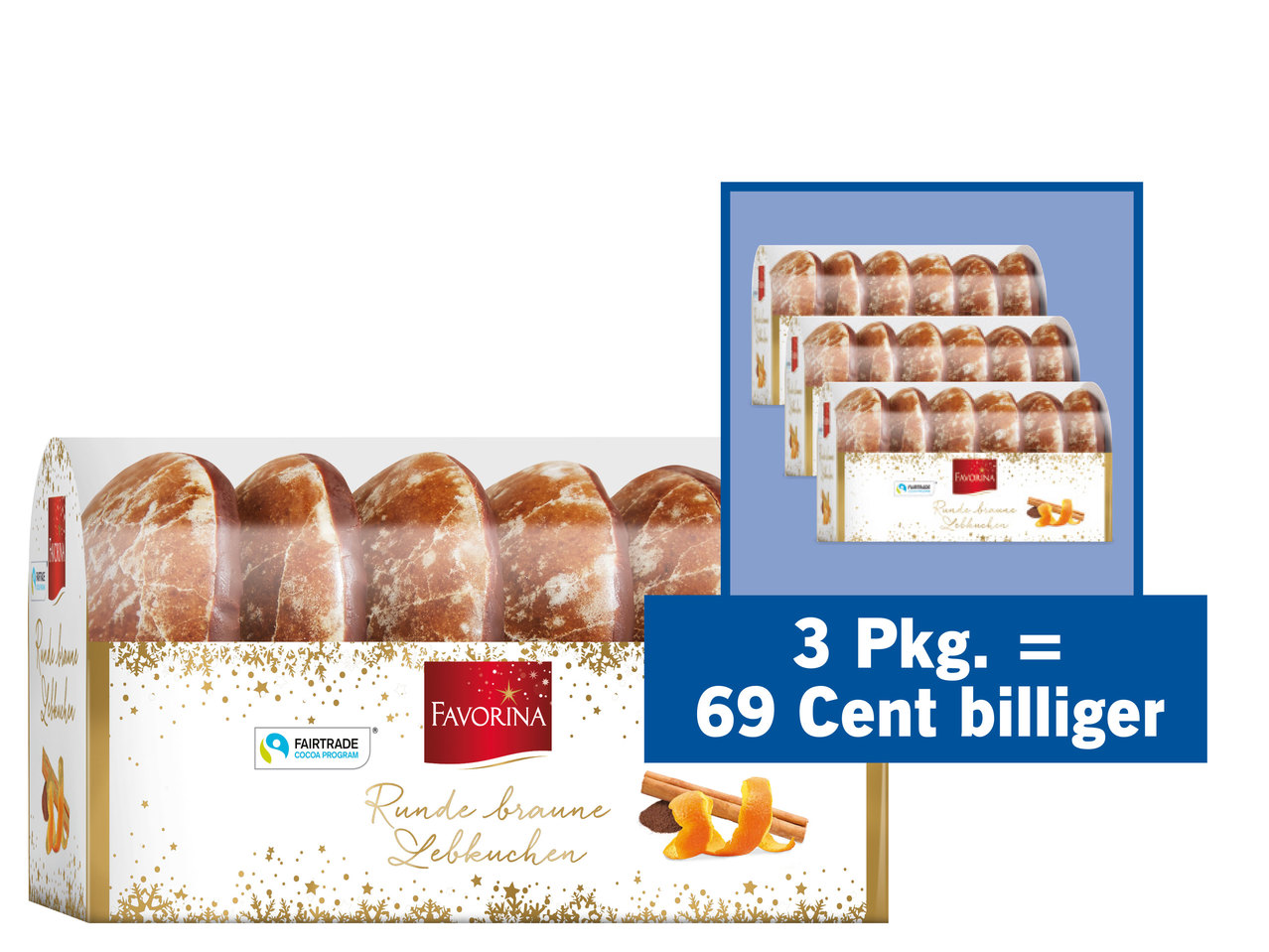 FAVORINA Runde braune Lebkuchen