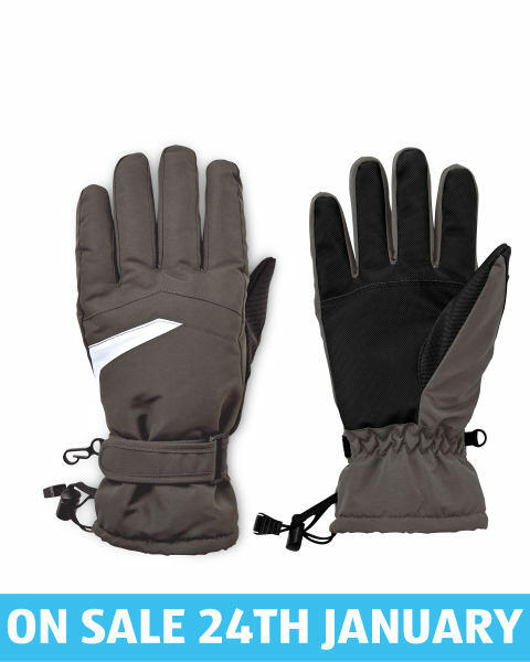 Avenue Black/White Ski Gloves
