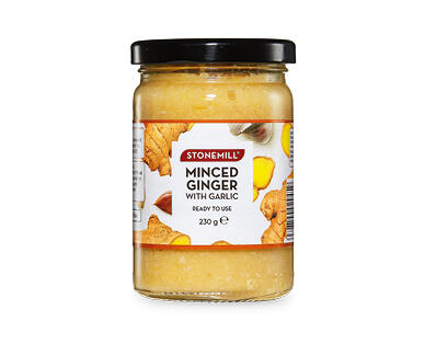 Stonemill Minced Ginger with Garlic or Roasted Garlic in Extra Olive Oil 230g/240g