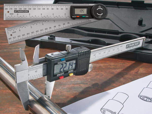 Digitaler Messschieber/Winkelmesser