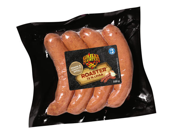Grillkorv med bacon & rostad lök