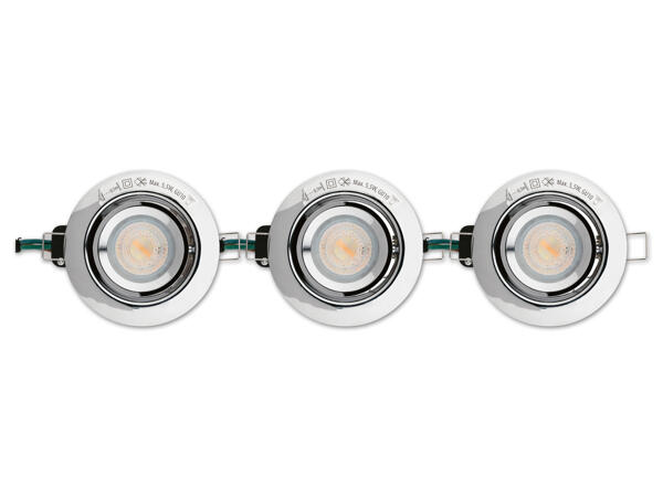 LED-Einbauspots, 3-teilig