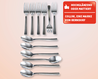 COLLINI Kuchengabel-/Kaffeelöffel-Set, 6-teilig