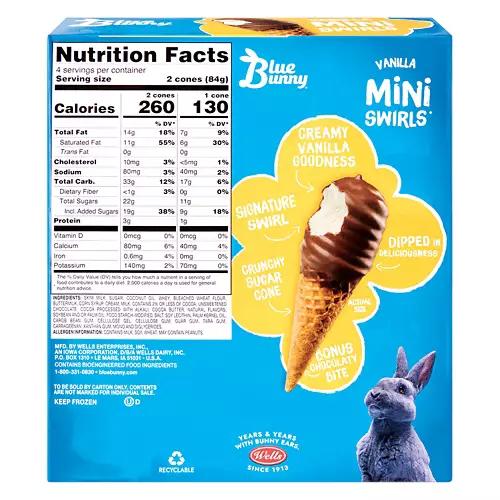 Mini Swirls Vanilla Cones, 18 fl oz