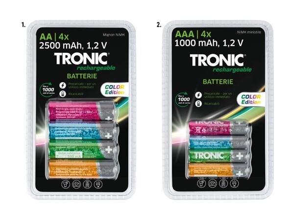 Batterie ricaricabili, 4 pezzi