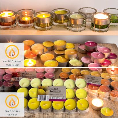 Photophores ou bougies chauffe-plat