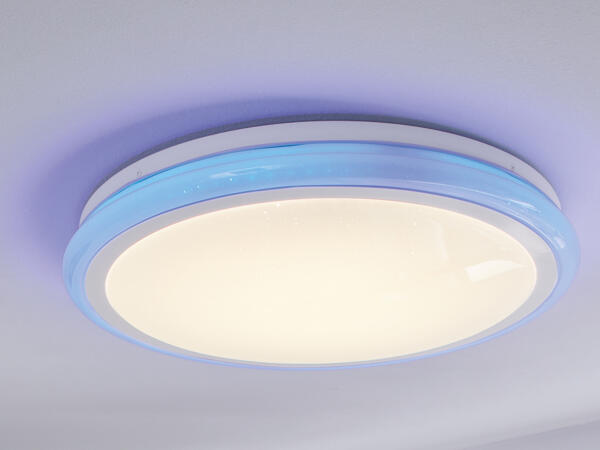 LED-Deckenleuchte mit Farb-Dekolicht