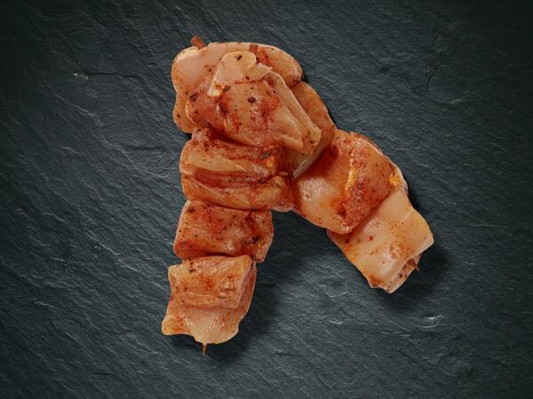 Brochettes de poitrine de poulet Schudel
