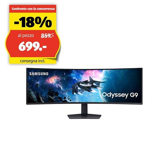 SAMSUNG Monitor 49" curvo 240 Hz Odyssey G9, LS49CG950EUXEN