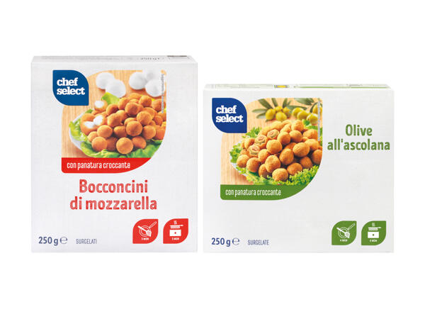 Ascolana Olives or Breaded Mozzarella