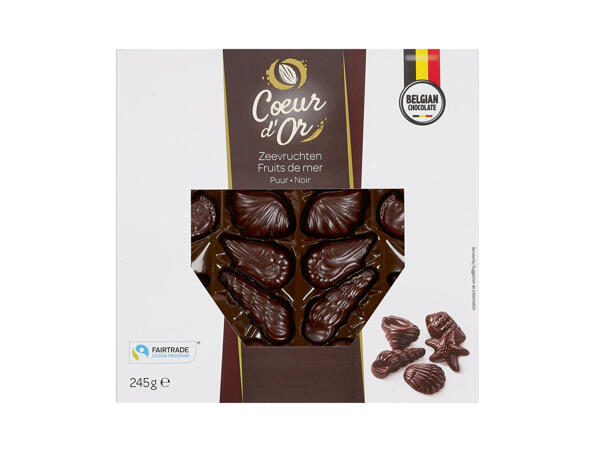 Fruits de mer belges au chocolat noir