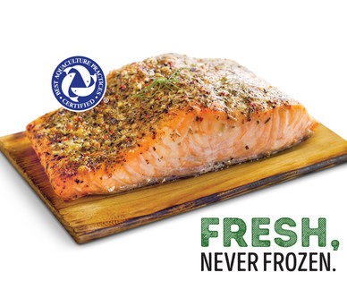 Fresh Atlantic Salmon On a Cedar Plank