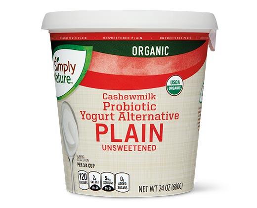 Simply Nature Cashew Milk Yogurt Alternative Plain or Vanilla Bean