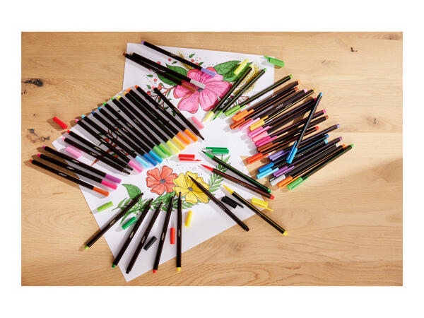 Crelando Brush Pens / Fineliner Pens - 24 pack