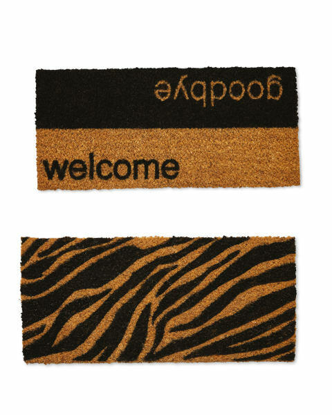 Bye/Zebra Stencilled Mat 2 Pack