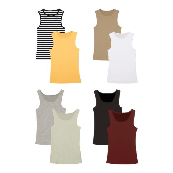 UP2Fashion(R) 				Geripptes Top, 2 St.