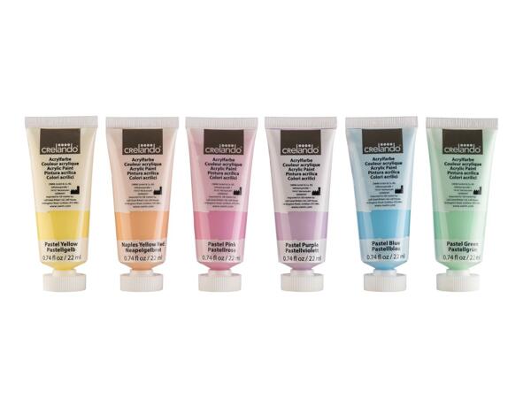Acrylic paints, 6 pieces