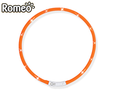 Romeo Hundehalsband mit LED-Leucht- und Reflektionsstreifen oder LED-Leuchtband