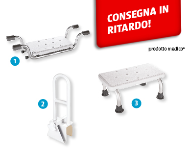 Sedile per vasca da bagno/Maniglia di sicurezza/Scalino per accesso vasca ACTIVE MED