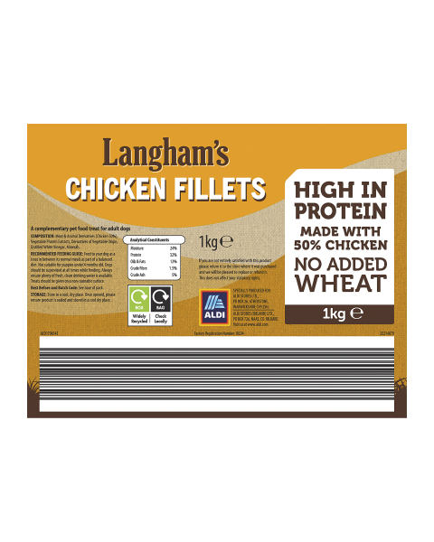 1kg Natural Dog Treats Chicken