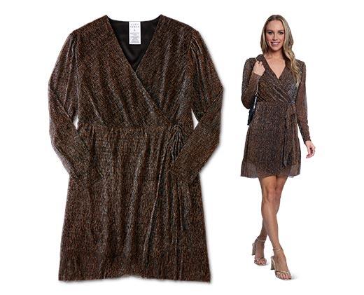 Serra Ladies Metallic Pleated or Velvet Dress