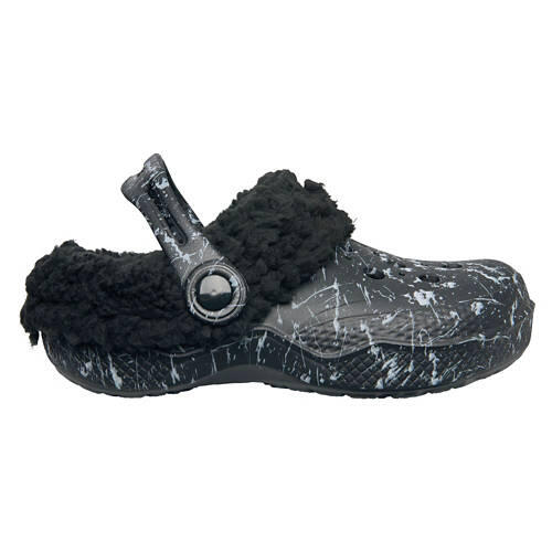 Children's Warm Lined Clog - Black, 2/3