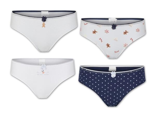 Damen Slips, 4 Stück/Herren Boxershorts, 2 Stück