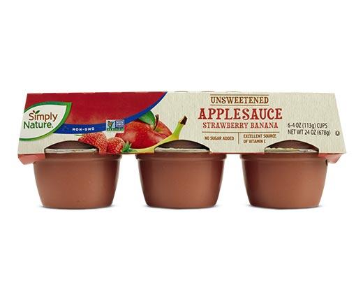 Simply Nature 
 Unsweetened Cinnamon or Strawberry Banana Applesauce Cups