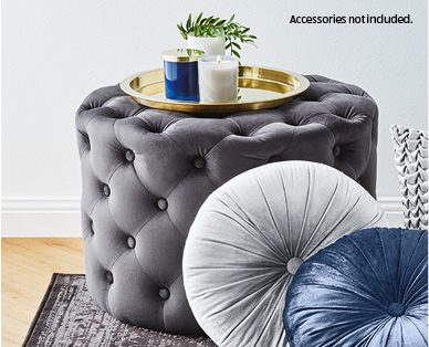 Grace Velvet Ottoman