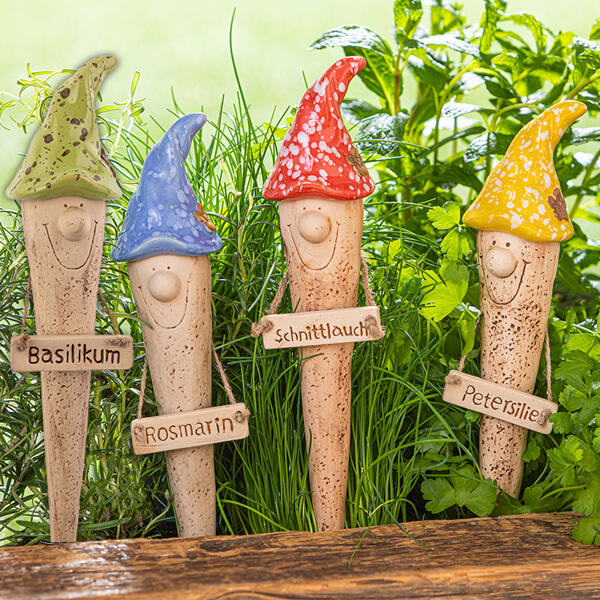 XL-Keramik-Kräuterstecker "Gnome"