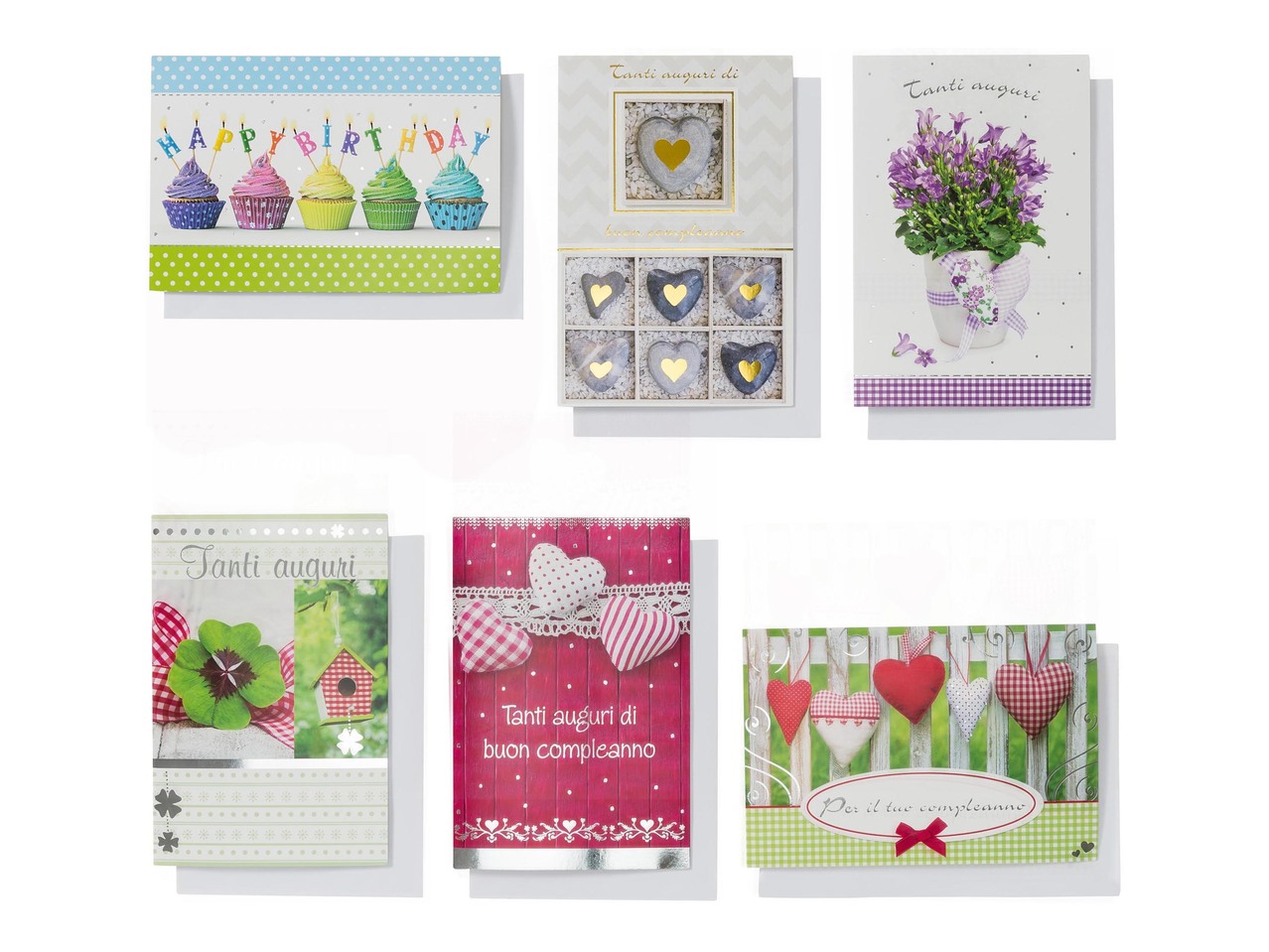 Greetings Card Set 6 pieces