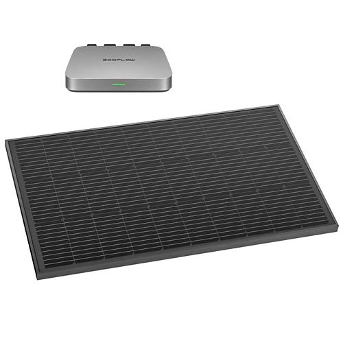 ECOFLOW Centrale elettrica da balcone 2 x 100 W pannello solare rigido con inverter, EFWN511B