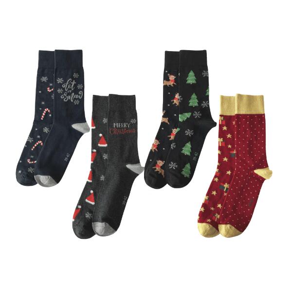 UP2Fashion(R) 				Chaussettes de Noël, 2 paires