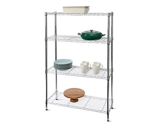 WORKZONE 4 Tier Chrome Shelf