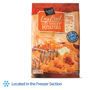 Season's Choice Easy Mash Cut Sweet or Russet Potatoes