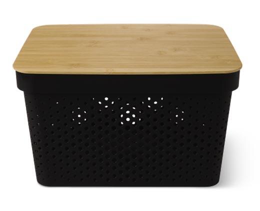 Huntington Home 
 Basket with Bamboo Lid