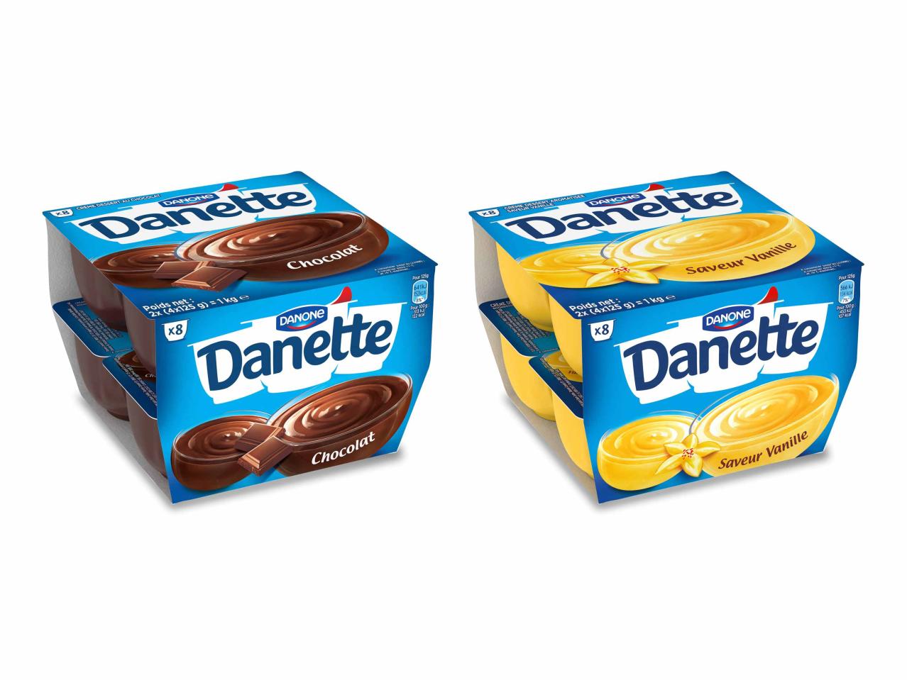 Danette chocolat/ vanille Danone