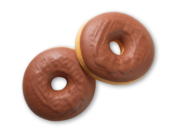 Chokoladedonut, donut med vanilje eller berliner