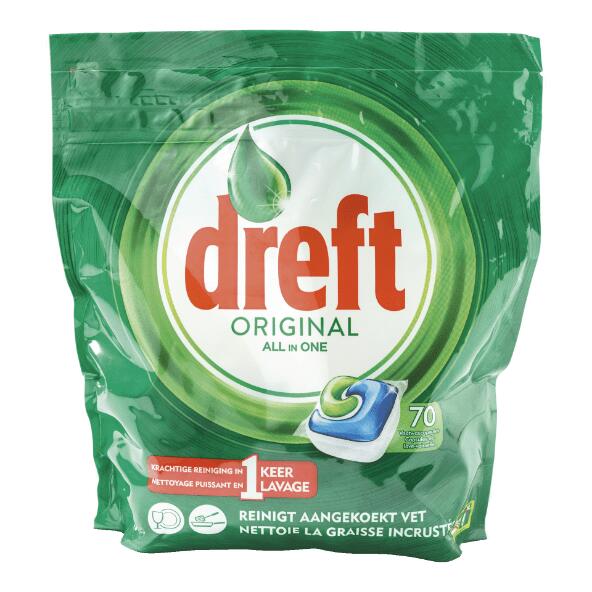 Tablettes pour lave-vaisselle all-in-one Dreft, 70 pcs