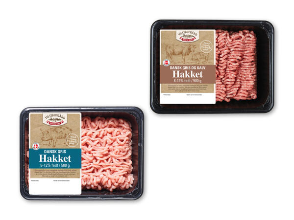 Dansk hakket gris eller gris og kalv