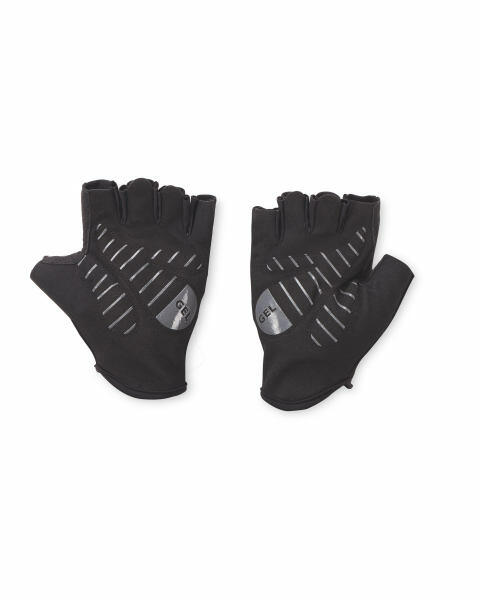 Crane Black Cycling Gloves
