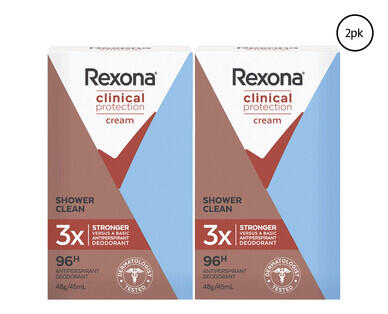 Rexona Clinical Protection Cream Antiperspirant Deodorant 2 x 48g