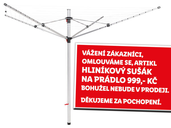 HLINÍKOVÝ SUŠÁK NA PRÁDLO