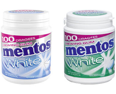 MENTOS(R) 
 GOMME DA MASTICARE WHITE XXL